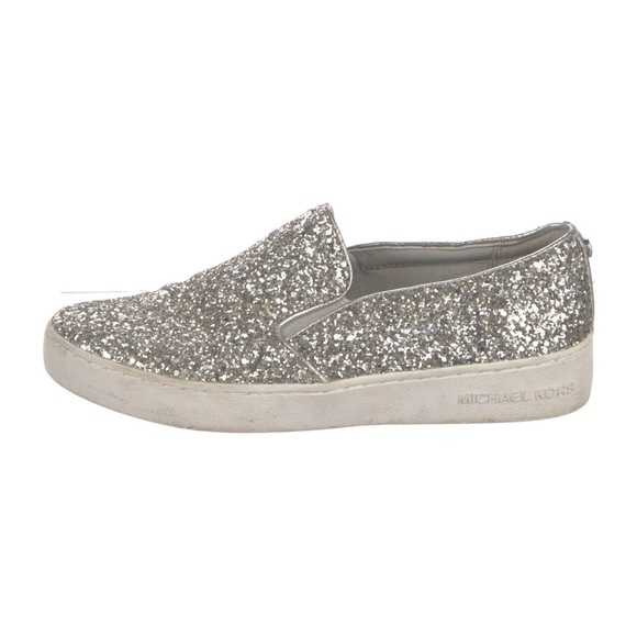 🎉HP🎉 Michael Kors Keaton Glitter Slip-On Sneakers - size 7M - Picture 2 of 10